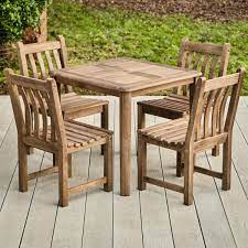 hardwood outdoor table chairs set