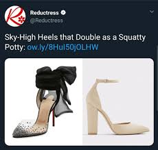 Reductress Sky High Heels That Double As A Squatty Potty