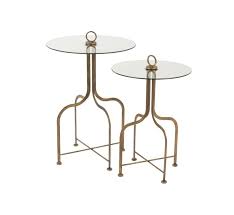 side table round ironwork glass antique