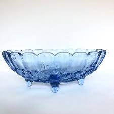 Big Vintage Blue Glass Indiana Glass Co