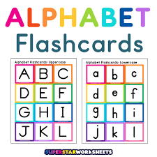 alphabet flashcards superstar worksheets