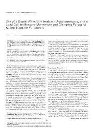 Pdf Use Of A Digital Waveform Analyzer Accelerometers And
