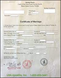 florida marriage certificate apostille