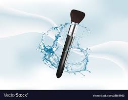 waterrealistic cosmetic brushe vector image