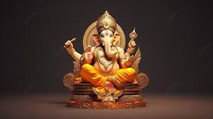 3d render ilration of lord ganesha