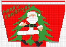 Full Figure Santa Claus Stocking Pattern 9005c Chart