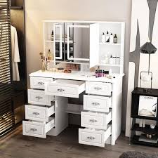 fufu a white makeup vanity table