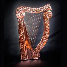 irish harp copper wall art totally