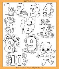 123 coloring sheet for children to