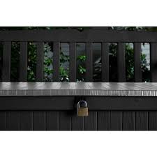 Grey Outdoor Resin Storage Bench 250295