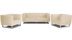 zeta sofa set with 2 armchairs beige