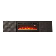 Coal Tv Stand With Electric Fireplace