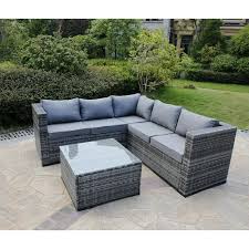 Chimes home & garden ltd have a wide and extensive of rattan garden furniture and rattan fire pit sets. Vancouver 5 Seater Grey Rattan Corner Sofa Patio Set Furniture Maxi