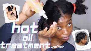 how to do a hot oil treatment 4c hair