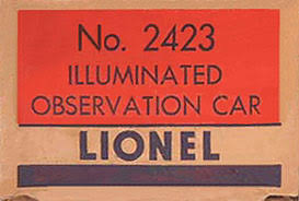 LIONEL TRAINS 2423 HILLSIDE PASSENGER CAR