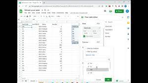 refresh a pivot table in google sheets