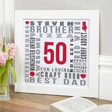 50th birthday gifts present ideas for