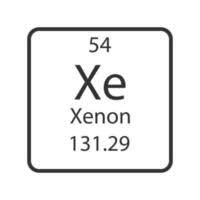 xenon symbol chemical element of the