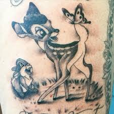 Design of a few characters that collect letters to contract the word, bambi. 23 Bambi Tattoo Ideas In 2021 Bambi Tattoo Bambi Disney Tattoos