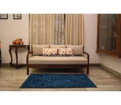 stylish wooden 3 seater sofa set at