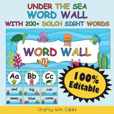 Word Wall Classroom Decor Ocean