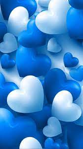 royal blue heart wallpaper