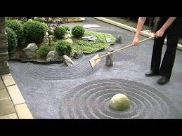 anese zen garden raking 禅の庭 you