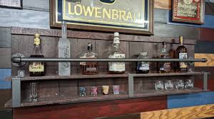 rustic liquor shelf from pallet wood