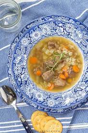 Beef Barley Soup Easy Sunday Supper Recipe On Sutton Place In 2020  gambar png