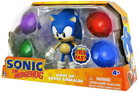 Details About Sonic The Hedgehog Sonic Action Figure Light Up Chaos Emeralds