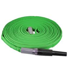heavy duty fabric garden hose green pattern adjule nozzle set