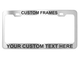 Custom License Plate Frames Stainless Steel