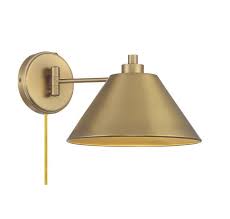 1 Light Wall Sconce In Natural Brass