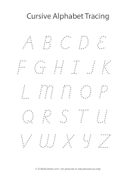 cursive alphabet letters tracing a z