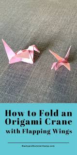 an origami crane with flapping wings