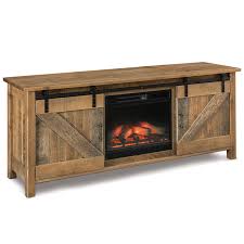 Tv Stand W Fireplace Amish Furniture