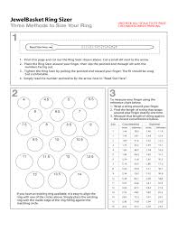 Ring Size Actual Chart Free Download