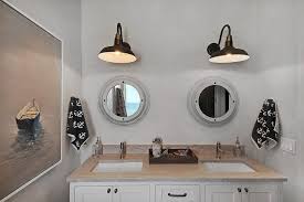 Gray Porthole Mirrors