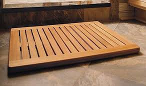 grade a teak wood 30x24 large floor mat