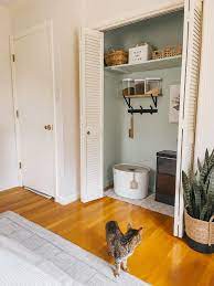 From Unused Closet To Cat Litter Cubby