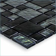 Iridescent Clear Glass Pool Tile Dark