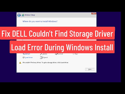 fix dell couldn t find storage driver