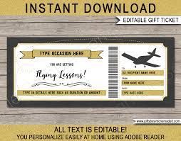 flying lessons gift certificate