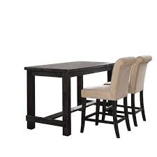 Constructed from hardwood, this traditional pub table set includes a durable round table with a wood veneer top,. Tribesigns 3 Piece Pub Dining Set Bar Table Set With 2 Storage Shelves 3 Pcs Kitchen Counter Height Dining Breakfast Table Set With 2 Upholstered Stools Furniture Home Kitchen Guardebem Com