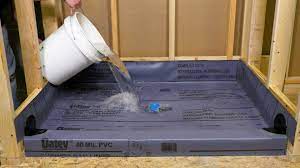 how to install a shower pan liner