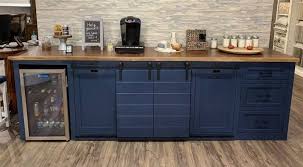 how to set up a coffee bar cabinet