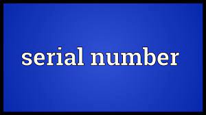 serial number meaning you