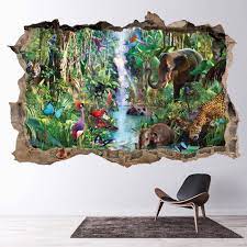Animals 3d Hole In The Wall Sticker
