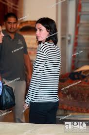 courteney in a striped top goes