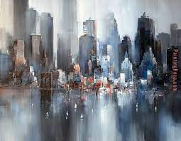 unknown artist cityscape abstract art